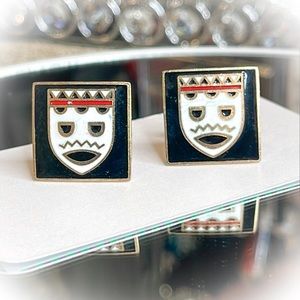 💕Vintage Enamel Swank Cufflinks💕